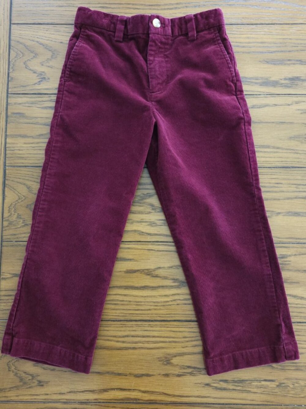 Vineyard Vines Boys 5 Maroon Corduroy Pants Adjustable Waist